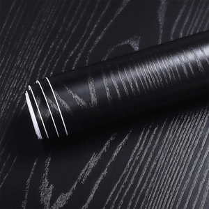 Papel Adhesivo Decorativo para Cocina con Diseño de <span class=keywords><strong>Madera</strong></span> Negra, <span class=keywords><strong>Vinilo</strong></span> PVC, Removible, Autoadhesivo, Ecológico, para Encimeras - Product Image 2