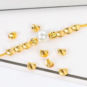 18K Gold Plated <b>Copper</b> Flower Spacer Beads For <b>Bracelet</b> Making 14K Gold Plated Loose Beads DIY Jewelry Accessories - Product Image 2