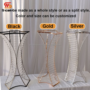 Soporte de flores de cristal en forma de X de lujo suave, decoración de mesa de banquete de boda, estante de exhibición de bolas de flores - Product Image 2