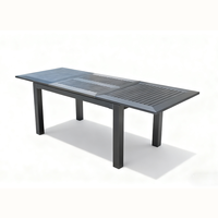Mobilier d'extérieur de luxe Table de jardin en aluminium Table de salle à manger Ensemble de chaises Table à rallonge avec siège pour 12 personnes