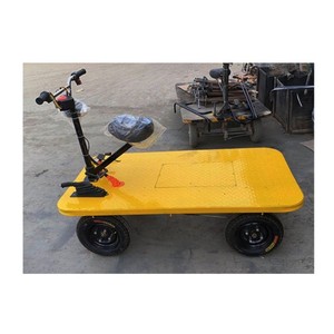 High Load Flatbed Platform <b>Trolley</b> Garden <b>Tool</b> Cart Electric Transport Vehicle Electric Cargo Platform <b>Trolley</b> Cart for Sale - Product Image 5