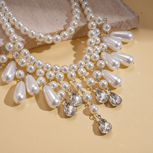 สร้อยคอแฟชั่นสไตล์พังก์ ประดับมุกเทียมทรงหยดน้ำ พร้อมพู่ห้อย ดีไซน์สองชั้น แนวบาโรก หรูหรา ระดับไฮเอนด์ ปี <span class=keywords><strong>2026</strong></span> - Product Image 5