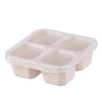 Dropshipping Producten 2024 Herbruikbare Draagbare Bento Snackbox Lekvrije Lunchbox Met 4 Compartimenten Voedselcontainer