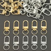 Luxe snoepkleurige metalen sleutelhangerhouder met draaibare trekhaakgesp connector voor vrouw cadeau sleutelring tas charme accessoires