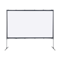 Écran de projection portable pliable rapide en PVC imperméable 100"120"150"16:9 avec support, projection frontale pour extérieur et intérieur