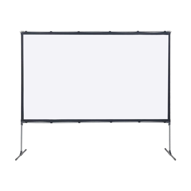 100"120" 150"16:9 Waterproof PVC Fast Folding Portable Projector Screen with Stand Front Projection for Outdoor&Indoor