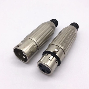 Cao cấp đầy đủ kim loại 3-pin XLR Nam Nữ jack âm thanh kết nối Microphone cắm Adapter kết nối - Product Image 1
