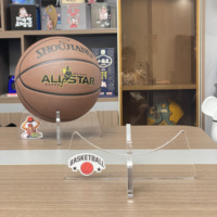 Support de présentation de ballons de basketball en métal transparent personnalisé, épaisseur 8 mm, montage facile DIY, pour comptoir, rangement de ballons de sport, maison, bureau