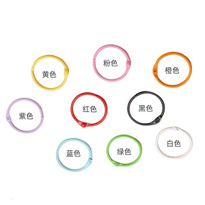 Colored Painted Card Ring 3 Cm Metal Sliding Round For Bracelet Making DIY Jewelry <b>Accessories</b> - Product Image 4