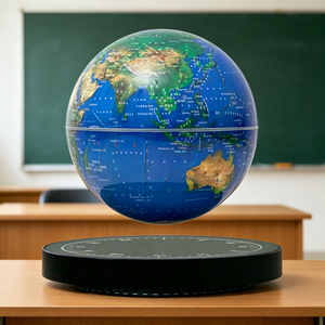 360° Spinning Magnetic Levitating Globe <b>Lamp</b> Touch Control Floating World Map Night Light For <b>Office</b> Home Decoration - Product Image 1