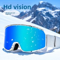Vente en gros de lunettes de ski OEM personnalisées Chrome Hearts avec verres anti-buée, protection UV400, logo personnalisé en acier inoxydable