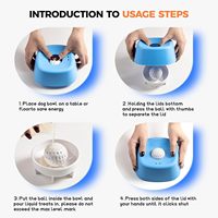 Nourriture liquide pour chiens et animaux de compagnie au bouillon d'os, bol de léchage à alimentation lente avec balle à lécher à l'intérieur