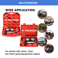Kit de détecteur de fuite de cylindre automobile, détecteur de fuite de compression, système à double jauge, kit d'outils pour moteur à essence