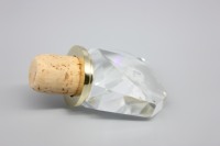 Bouchons de vin en cristal avec couvercle en cristal et bouchon en liège