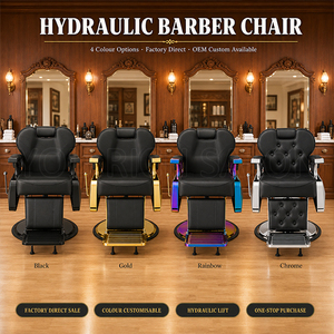 Nuova Poltrona da Barbiere Dorata Idraulica Reclinabile, Sedia Professionale per Salone di Bellezza, Attrezzatura Resistente per Parrucchieri - Product Image 6
