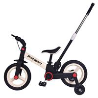 Tricycle pliable 6-en-1 pour enfants, fourni par l'usine, avec cadre en acier à haute teneur en carbone et poignée de poussée, jouet porteur d'équilibre