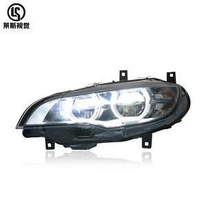 Para BMW 08-14, montaje de faros, modificación antigua a nueva, luz LED de circulación diurna Angel Eye, modelo X3/X5, luz amarilla - Product Image 3