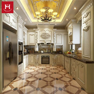 Nhà Hạnh Phúc Châu Âu Shaker phong cách hoàn chỉnh Bộ gỗ hoàn chỉnh kéo ngăn kéo tủ bếp tủ đựng thức ăn nhà mộc mạc rắn - Product Image 4