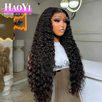 Perruques SDD en cheveux humains vierges bruts bouclés, densité 300%, 28 pouces, 360 grammes, fermeture frontale en dentelle 5x5, cheveux birmans bruts bouclés