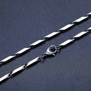 Collier chaîne losanges en acier inoxydable pour homme et femme, style XS Fashion, pour pendentif, bijoux ras-<span class=keywords><strong>du</strong></span>-cou, vente en gros - Product Image 3