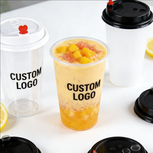 Vasos de Plástico Desechables Transparentes Esmerilados de Pared Simple para Té con Leche y Boba, 90mm de Diámetro con Pajita, Capacidad de 500ml - Product Image 4