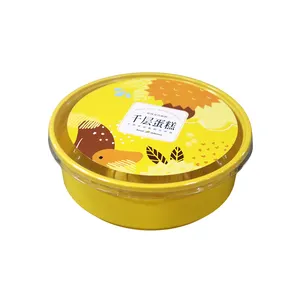 Manufacturer Directly Round Bakery Desserts Box PET Plastic Cake Packaging Boxes Cake Boxes