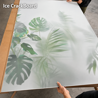 Panneau en résine translucide effet craquelé avec feuilles acryliques PETG effet bambou pour cloisons et murs de fond