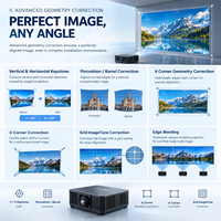 Projecteur laser 4K 10000 ANSI Lumen pour applications en grandes salles, lentilles japonaises, prix d'usine, qualité supérieure