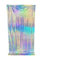 Rideau de perles carrées découpées au laser en plastique uni 1x2m pour décoration de mariage, toile de fond de scène, fête d'anniversaire - Vente en gros transfrontalière