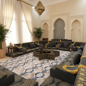 Traditional <b>Moroccan</b> Majlis <b>Sofa</b> Modern Arabic Design for Living Room Furniture Maghribi Majles Arabia - Product Image 3