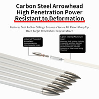Flèches de tir à l'arc en carbone pur pour cibles, spine 400-800, rectitude de 0,003 po, diamètre intérieur de 6,2 mm, plumes de dinde, pointes en acier au carbone