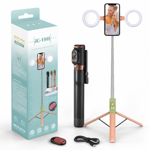 Trípode Alto JC-19H con Luz LED de Relleno, Soporte de Acero Inoxidable de 1700 mm para Transmisión en Vivo - Product Image 2