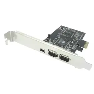 PCIe 3 Ports 1394A Firewire Expansion Card PCI Express to IEEE 1394 Adapter Controller 2 x 6 Pin And 1 x 4 Pin For Desktop PC