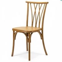 Chaise empilable en résine Willow - Taille moyenne avec grain noir R-II-L