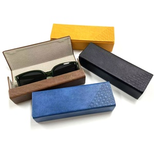 Boîte d'emballage pour <span class=keywords><strong>lunettes</strong></span>, logo personnalisé, <span class=keywords><strong>étui</strong></span> <span class=keywords><strong>à</strong></span> <span class=keywords><strong>lunettes</strong></span> en cuir PU et carton pour hommes, rangement portable, rectangulaire et élégant - Product Image 2