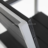 Chaise de salle à manger empilable Joye Leisure Artwood moderne pour l'extérieur, avec structure en aluminium et bois plastique, pour jardin et parc
