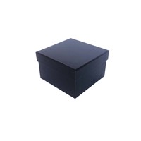 Boîte cadeau carrée noire de luxe personnalisée, doublure en éponge, laminage mat, carton recyclé écologique pour bijoux, cosmétiques, soins de la peau