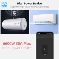 Interrupteur WiFi Tuya Smart 30A Haute Puissance pour Chauffe-Eau Chaudière Climatisation Fonctionne avec Alexa Google Home