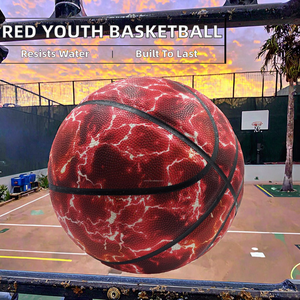 Balón de Baloncesto Juvenil Serie Roja, Tamaño 7, de Cuero PU Duradero, Ecológico y Resistente al Agua - Product Image 4