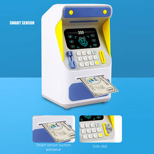 Hucha electrónica de reconocimiento facial de imitación para niños, máquina <span class=keywords><strong>ATM</strong></span>, caja de efectivo, juguete para niños, Rollo automático, ahorro de dinero - Product Image 4