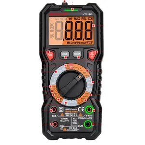 Digital multimeter HT118D Grundtyp AC DC Spannungs tester Live-Test Ohm Hz NCV True RMS Voltmeter Ammmulti eter Counts