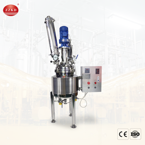 Chemical Mixing Reactors 20l stainless steel reactor with mechanical stirr <b>jacketed</b> stainless steel reactor with condenser - Product Image 1