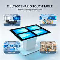 Table interactive intelligente multi-touch à 4 écrans capacitifs de 21,5 pouces, blanche, avec système Android, personnalisable OEM ODM pour les entreprises
