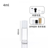 Bouteille à bille roulante rectangulaire en acier inoxydable de 1ml 2ml 3ml 5ml 10ml en bouteille personnalisée pour crème contour des yeux et huile de parfum