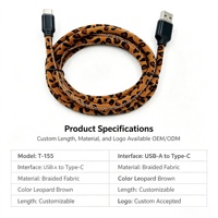 Câble de données USB de type C en nylon tressé haut de gamme, chargeur rapide Super 2A pour téléphone portable