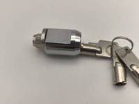 Cylindre de serrure de porte mobile autoportant amovible 19MM chromé tout en cuivre avec 2 clés
