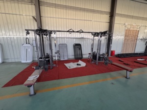 Équipement <span class=keywords><strong>de</strong></span> gymnastique <span class=keywords><strong>Machine</strong></span> en acier à broche <span class=keywords><strong>pour</strong></span> l'entraînement des jambes, du <span class=keywords><strong>dos</strong></span>, <span class=keywords><strong>de</strong></span> la poitrine et des bras <span class=keywords><strong>pour</strong></span> l'exercice <span class=keywords><strong>de</strong></span> <span class=keywords><strong>musculation</strong></span> Multi-Jungle 8P - Product Image 3