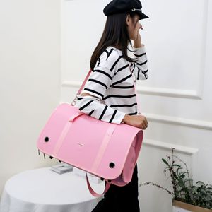 Bolsa de transporte portátil rosa para mascotas, para gatos y perros, de material suave. - Product Image 2