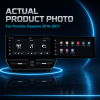 Autoradio Android 13 à double écran, navigation GPS, lecteur multimédia pour Porsche Cayenne 2016-2017, 12,3 pouces, divertissement du copilote