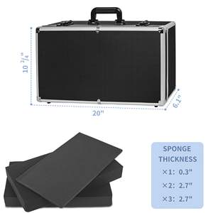 Estuche de Transporte Rígido de Aluminio Plateado Personalizado OEM ODM con Espuma Cómoda Incluida para Viajes en Avión - Product Image 3